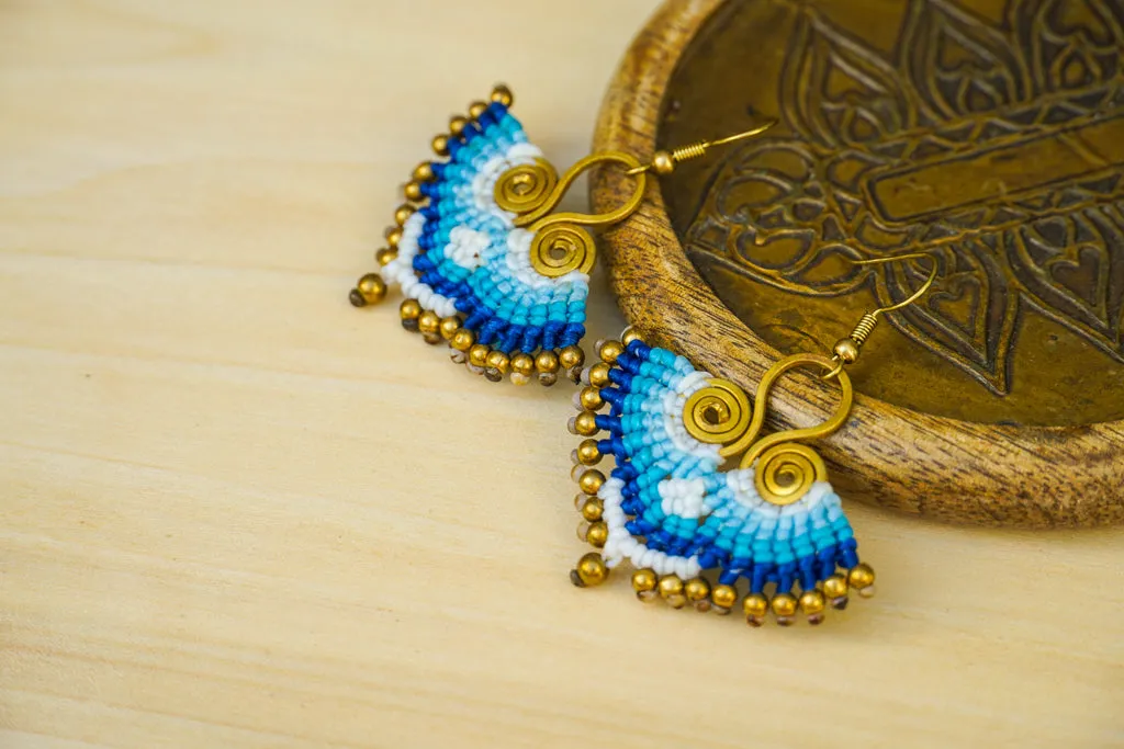 Ocean Mirage Micro Macrame Boho Earrings