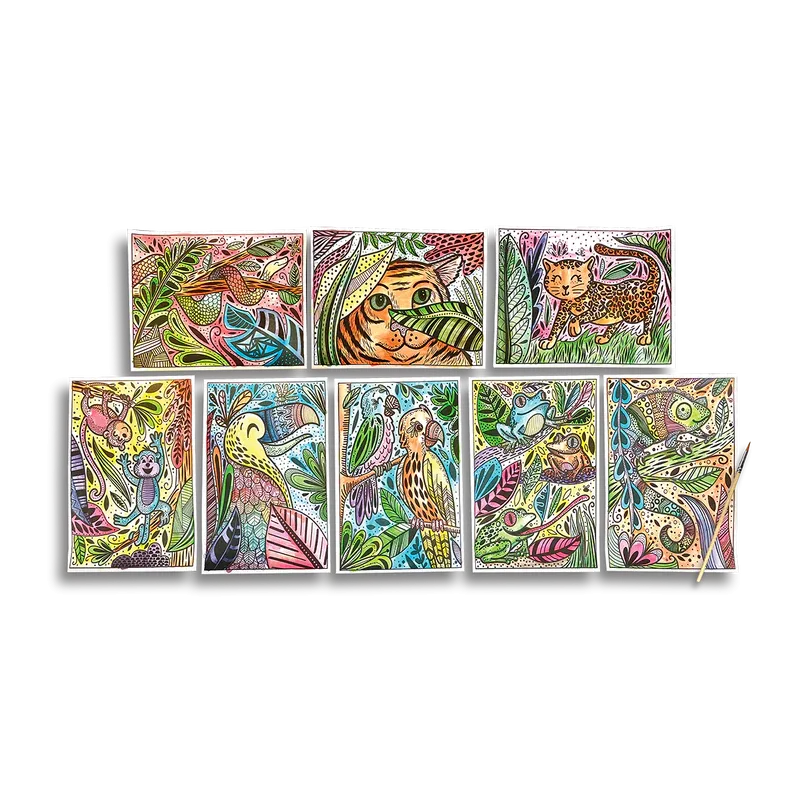 Ooly Hidden Colors Magic Paint Sheet - Magic Jungle