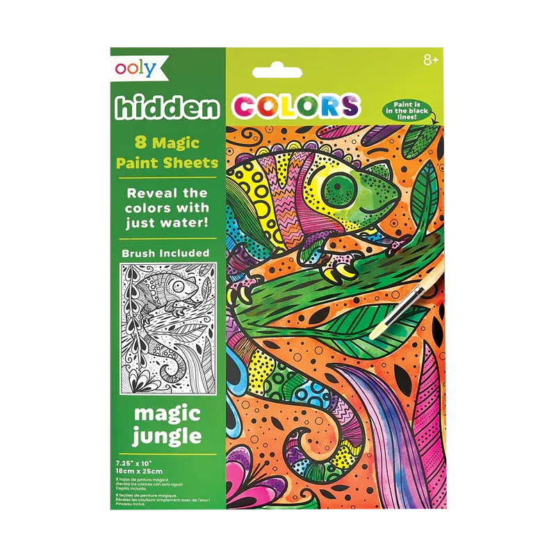 Ooly Hidden Colors Magic Paint Sheet - Magic Jungle