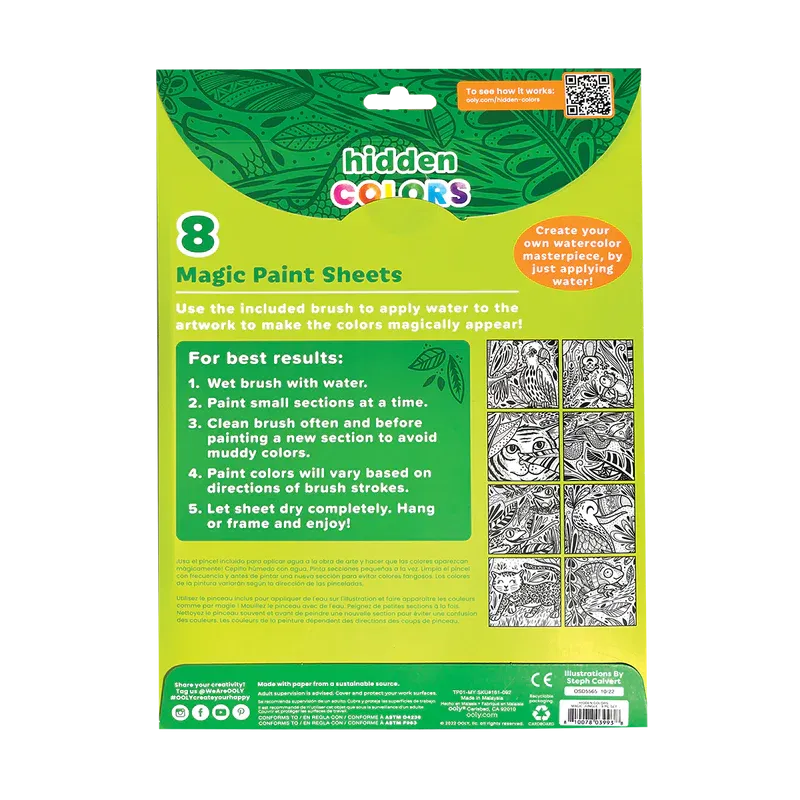 Ooly Hidden Colors Magic Paint Sheet - Magic Jungle