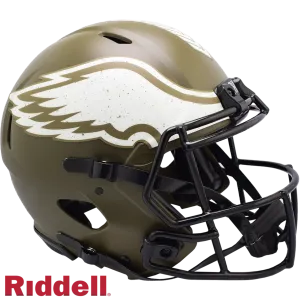 Philadelphia Eagles Helmet Riddell Authentic Full Size Speed Style Salute To Service