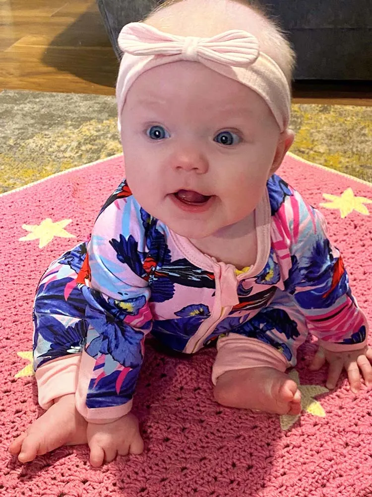 Pink Jungle Zip Sleepsuit with Hand & Feet Cuffs