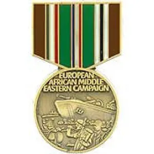 PINS- MEDAL, EURO/ AFRO/ ME, CM (1-3/16")