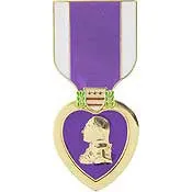 PINS- MEDAL, PURPLE HEART, LG (1-5/8")