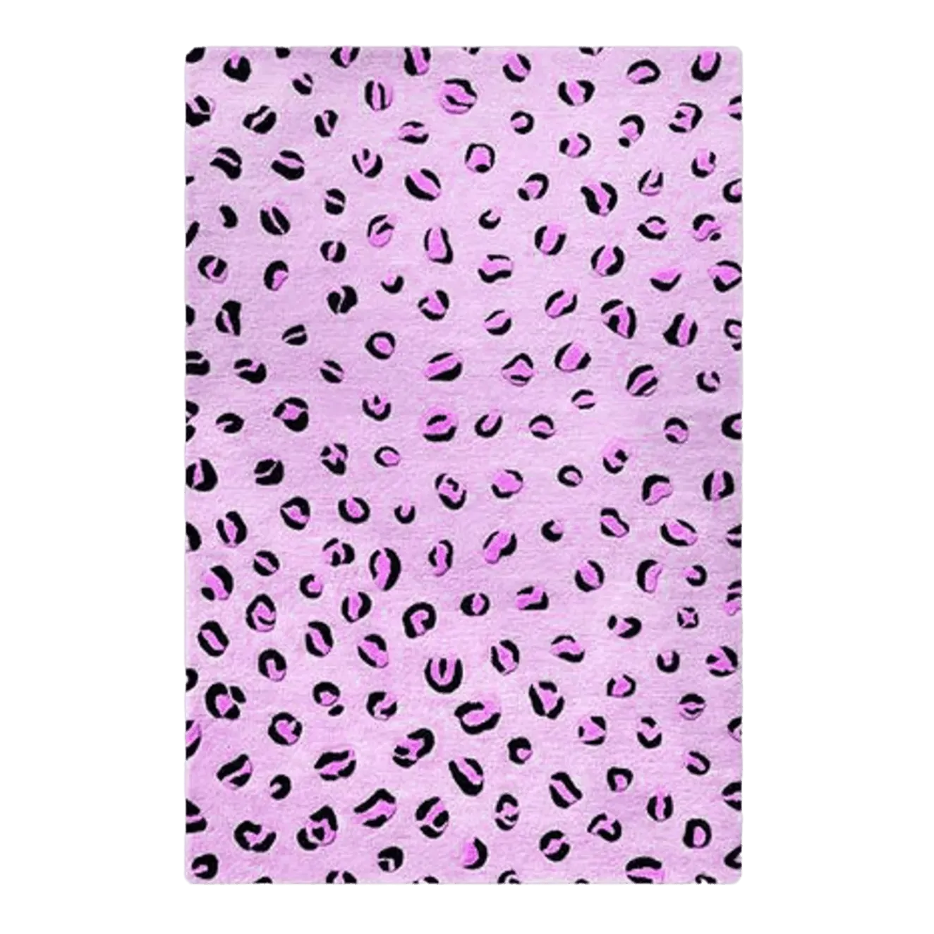 Purple Leopard Spots Hand Tufted Wool Rug