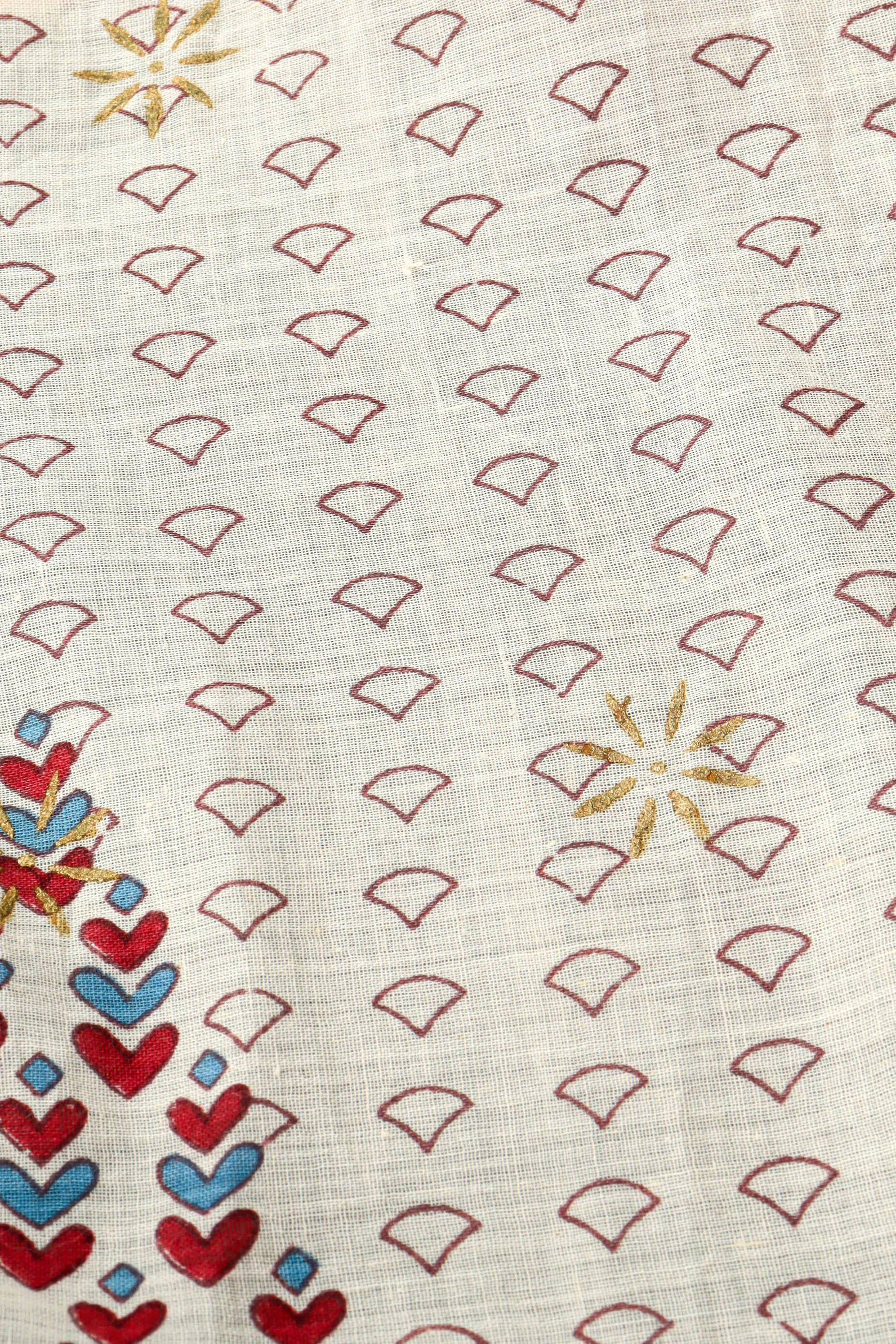 Quilted Shapes Print Sheer Dress