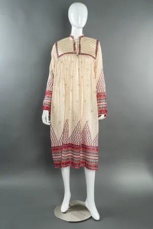 Quilted Shapes Print Sheer Dress