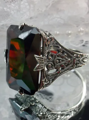 Red Garnet CZ Ring, Vintage Jewelry #D202