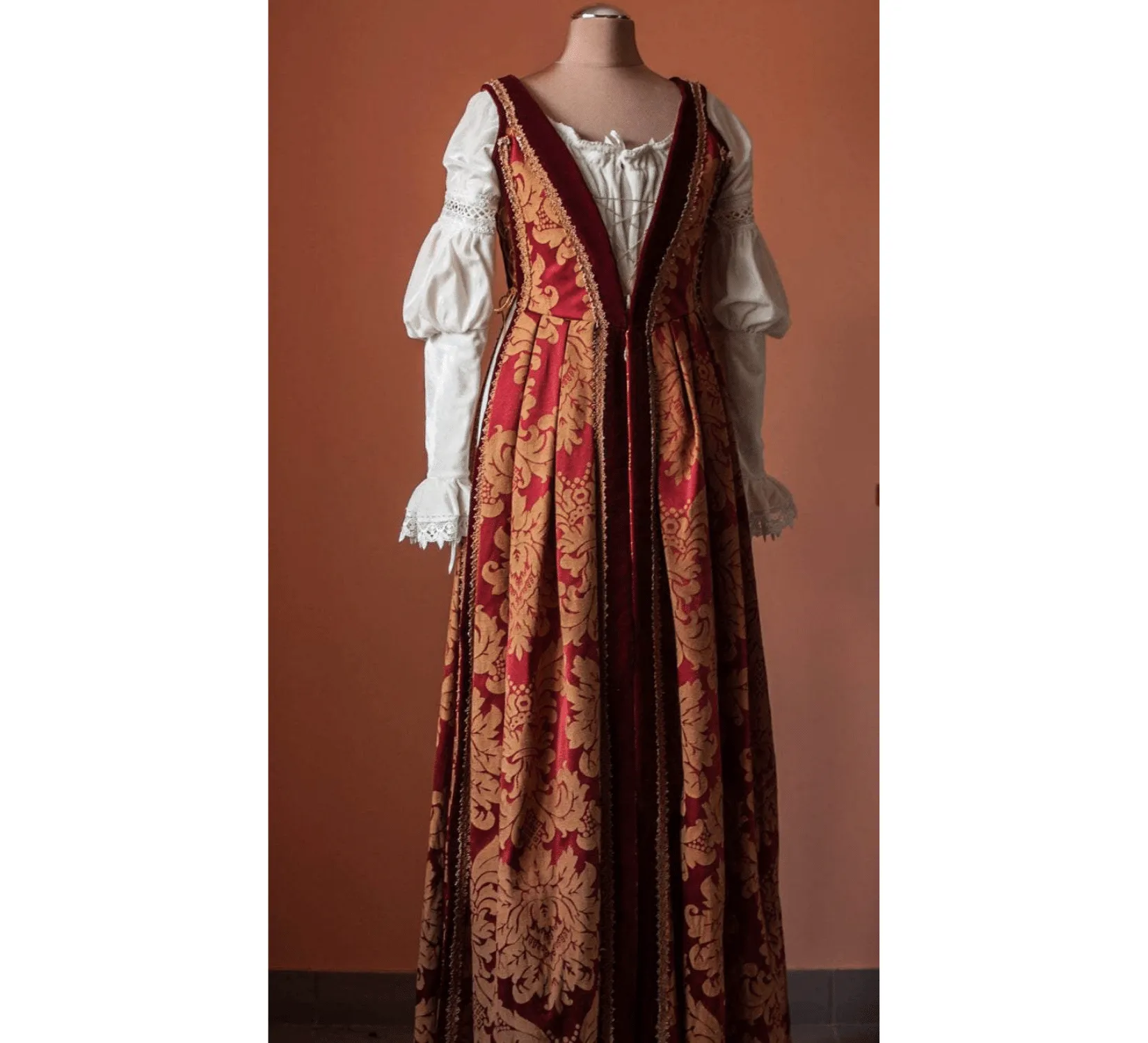 Renaissance ivory velvet dress