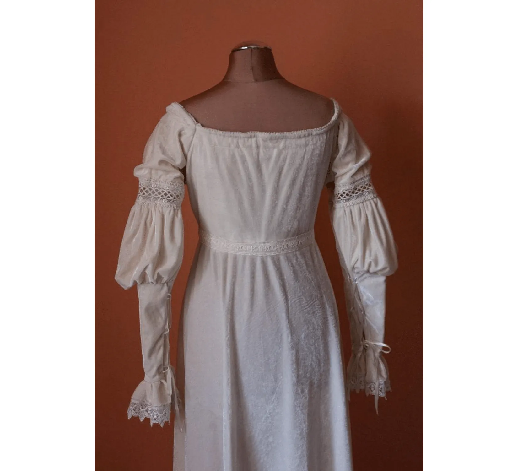 Renaissance ivory velvet dress
