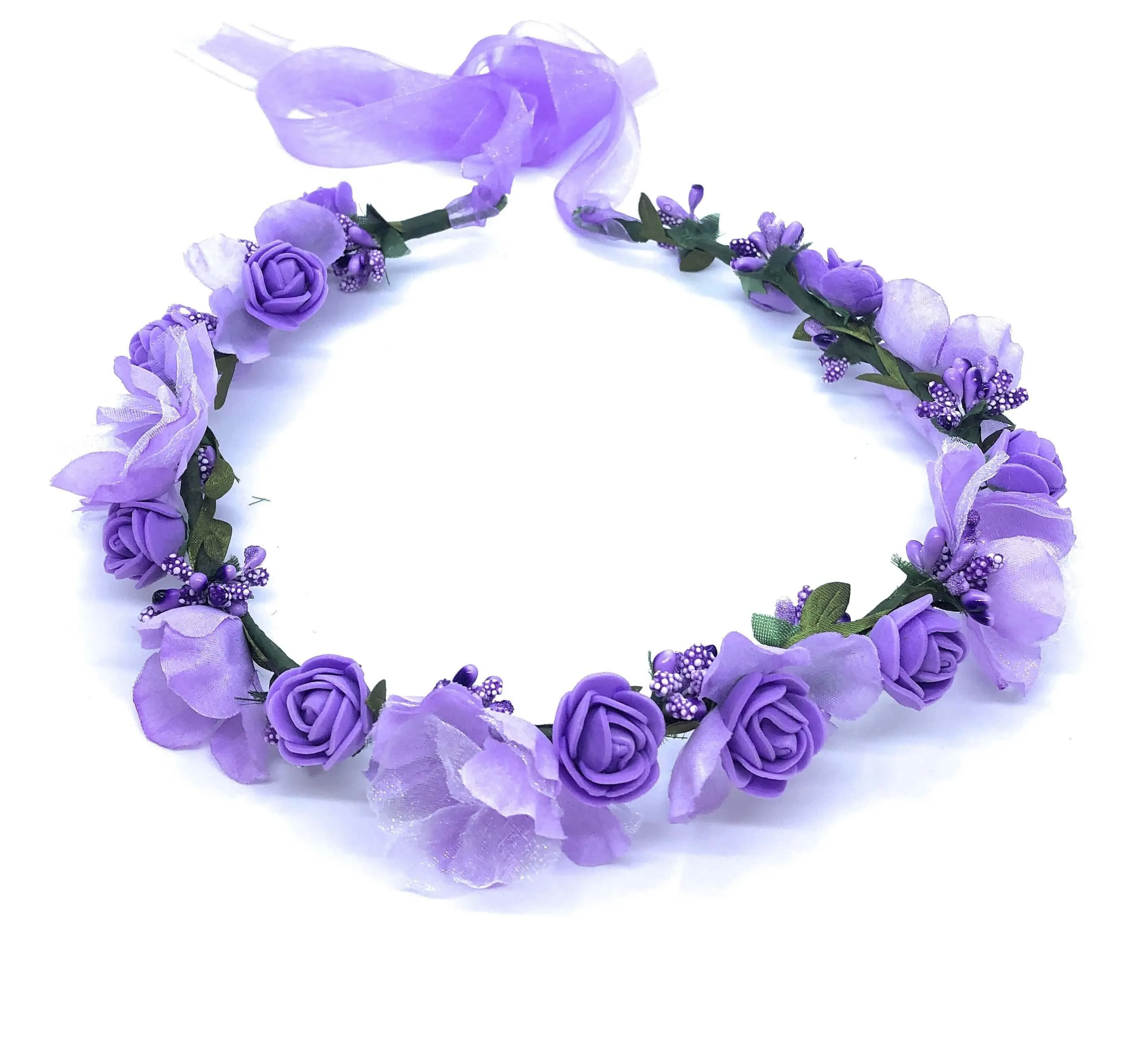 Rosettes Head Garland - Lilac