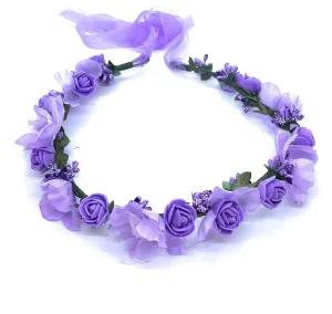 Rosettes Head Garland - Lilac