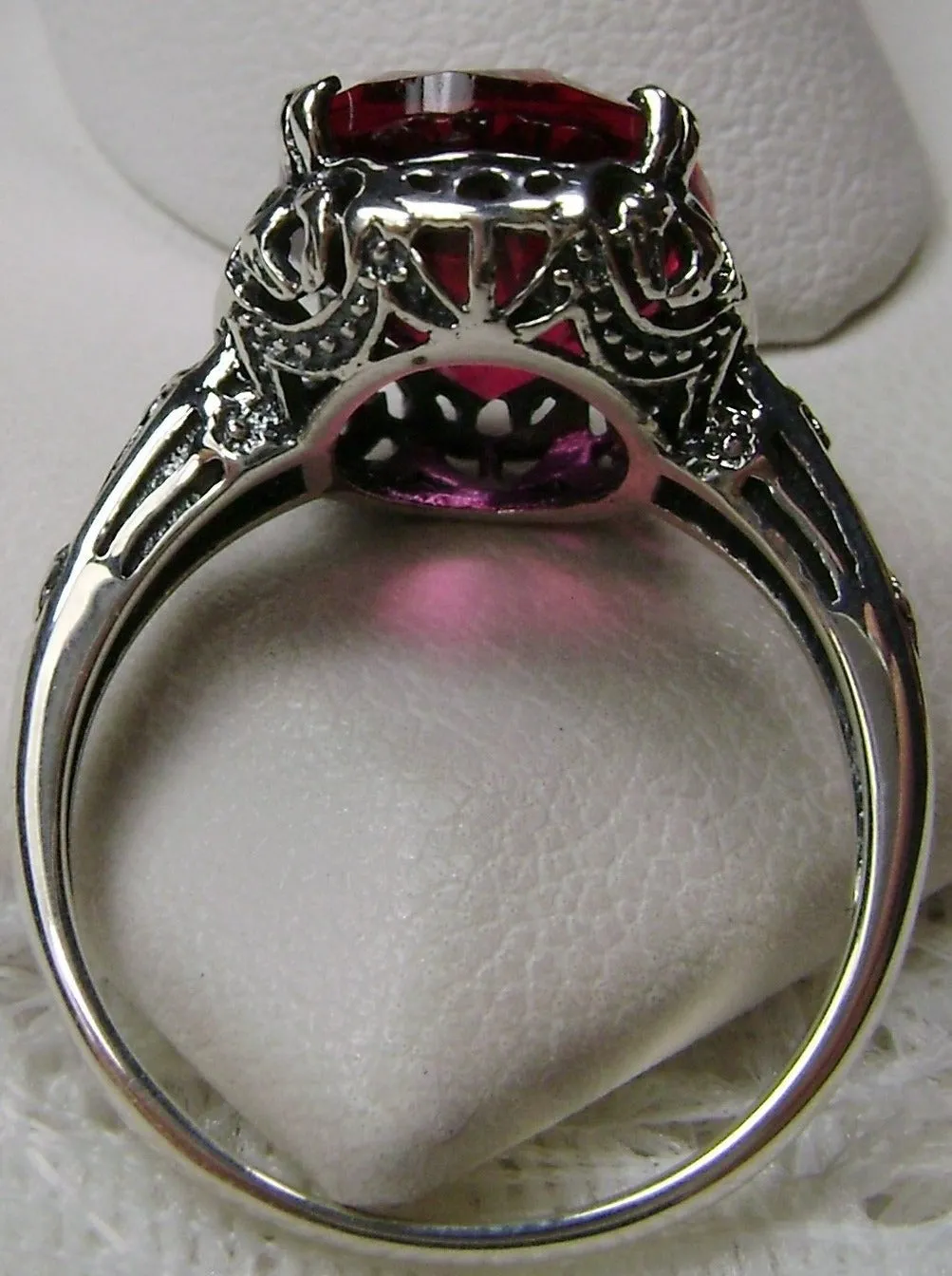 Ruby Red Ring, Edwardian Antique Reproduction Jewelry #D70