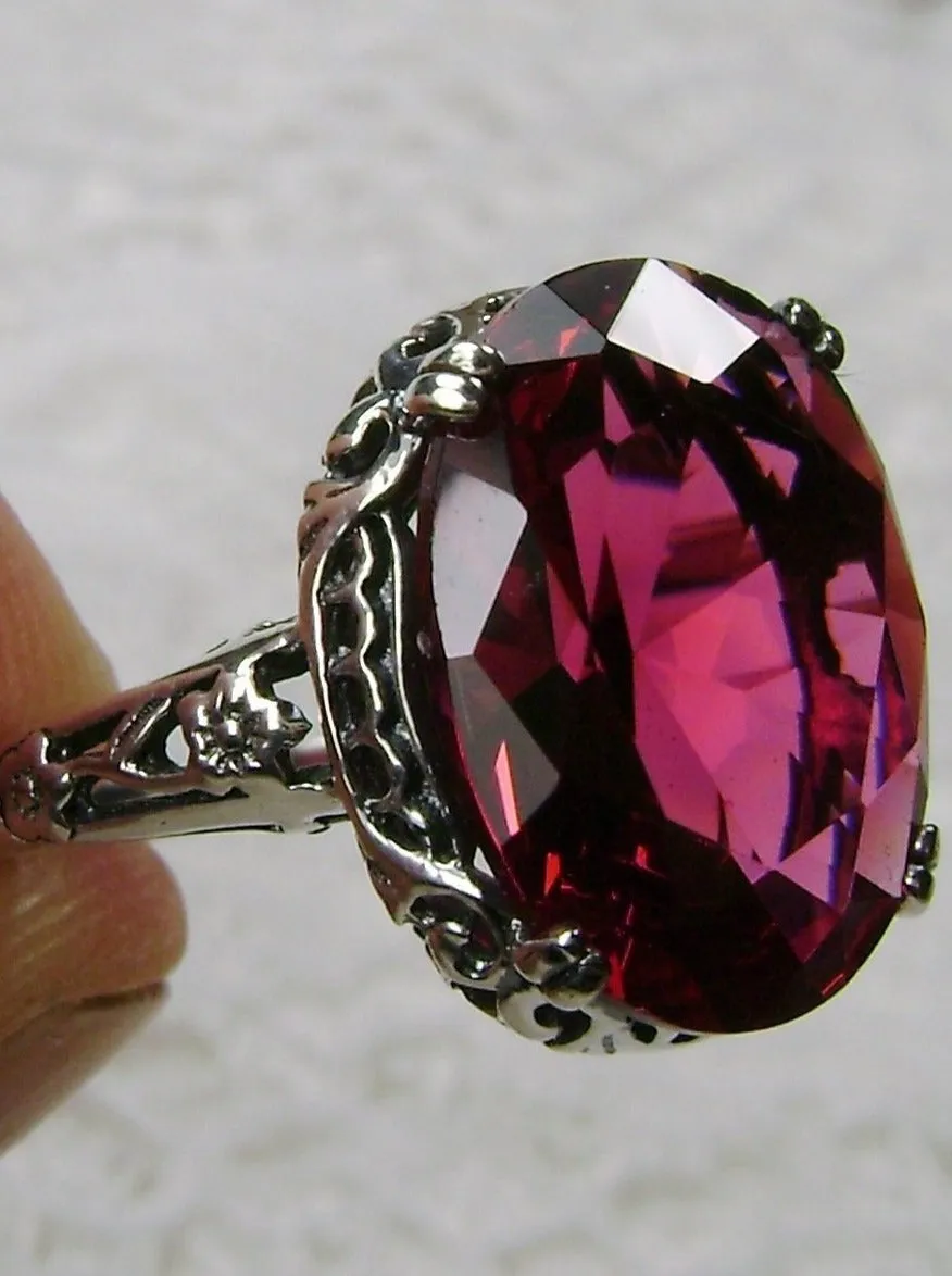Ruby Red Ring, Edwardian Antique Reproduction Jewelry #D70