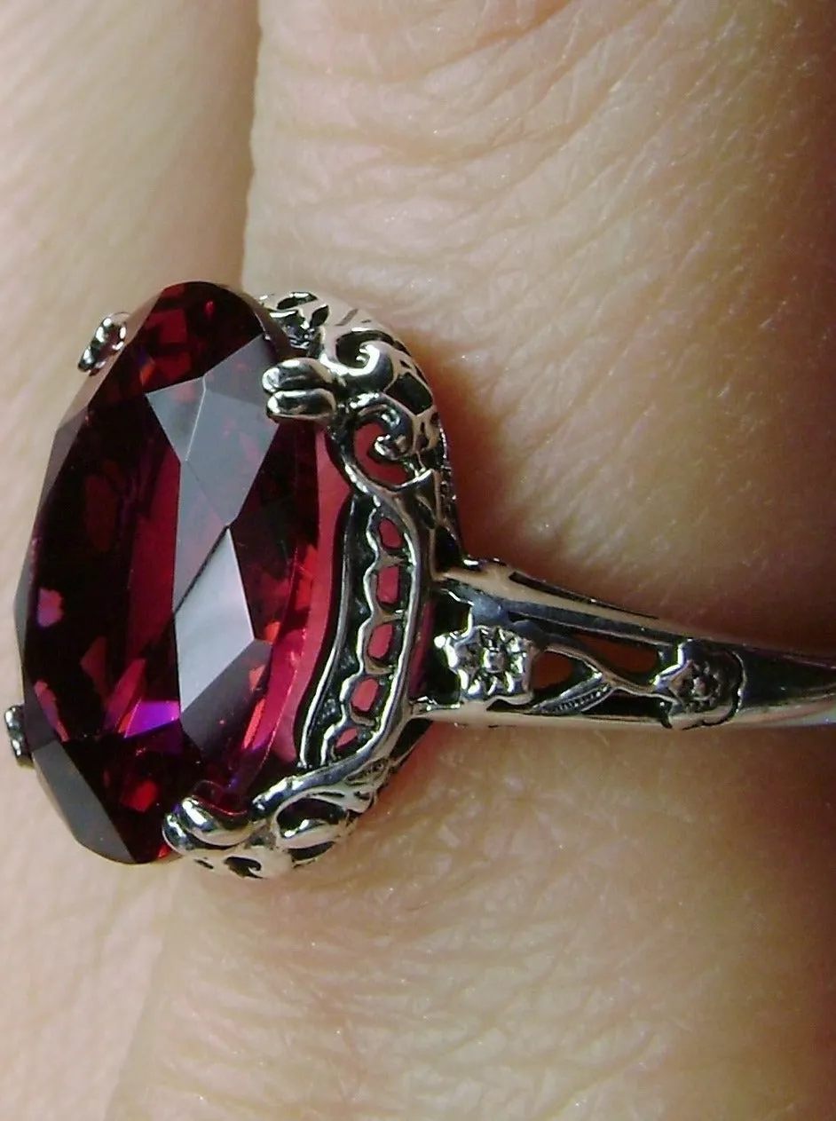 Ruby Red Ring, Edwardian Antique Reproduction Jewelry #D70