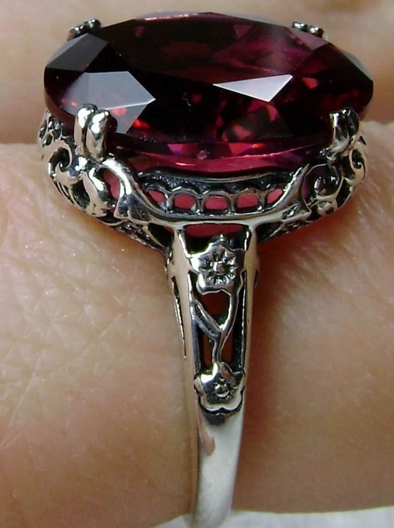 Ruby Red Ring, Edwardian Antique Reproduction Jewelry #D70