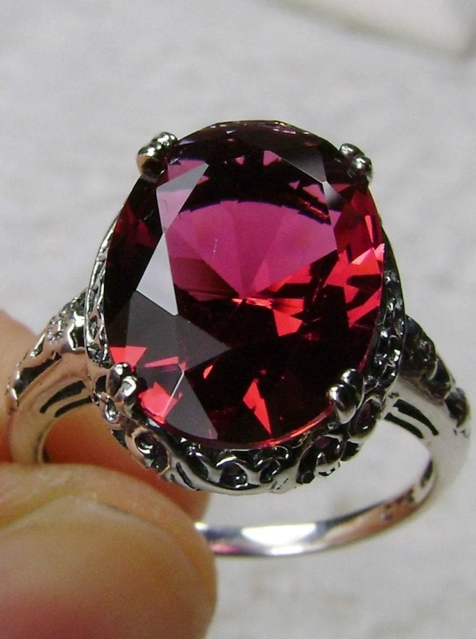 Ruby Red Ring, Edwardian Antique Reproduction Jewelry #D70