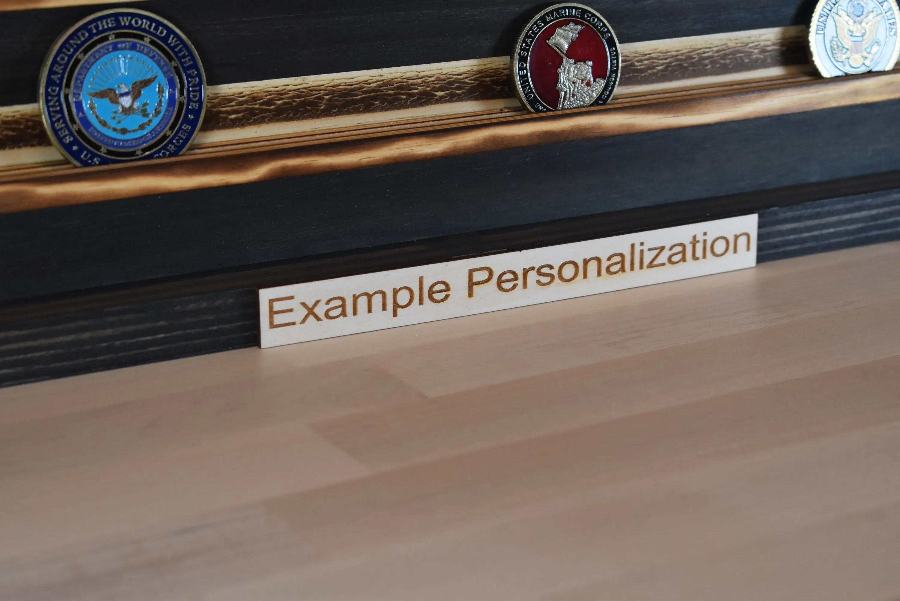 Rustic Air National Guard Wooden Handmade American Challenge Coin Flag Display, Beautiful Air National Guard Challenge Coin Flag 100% Made in the USA.