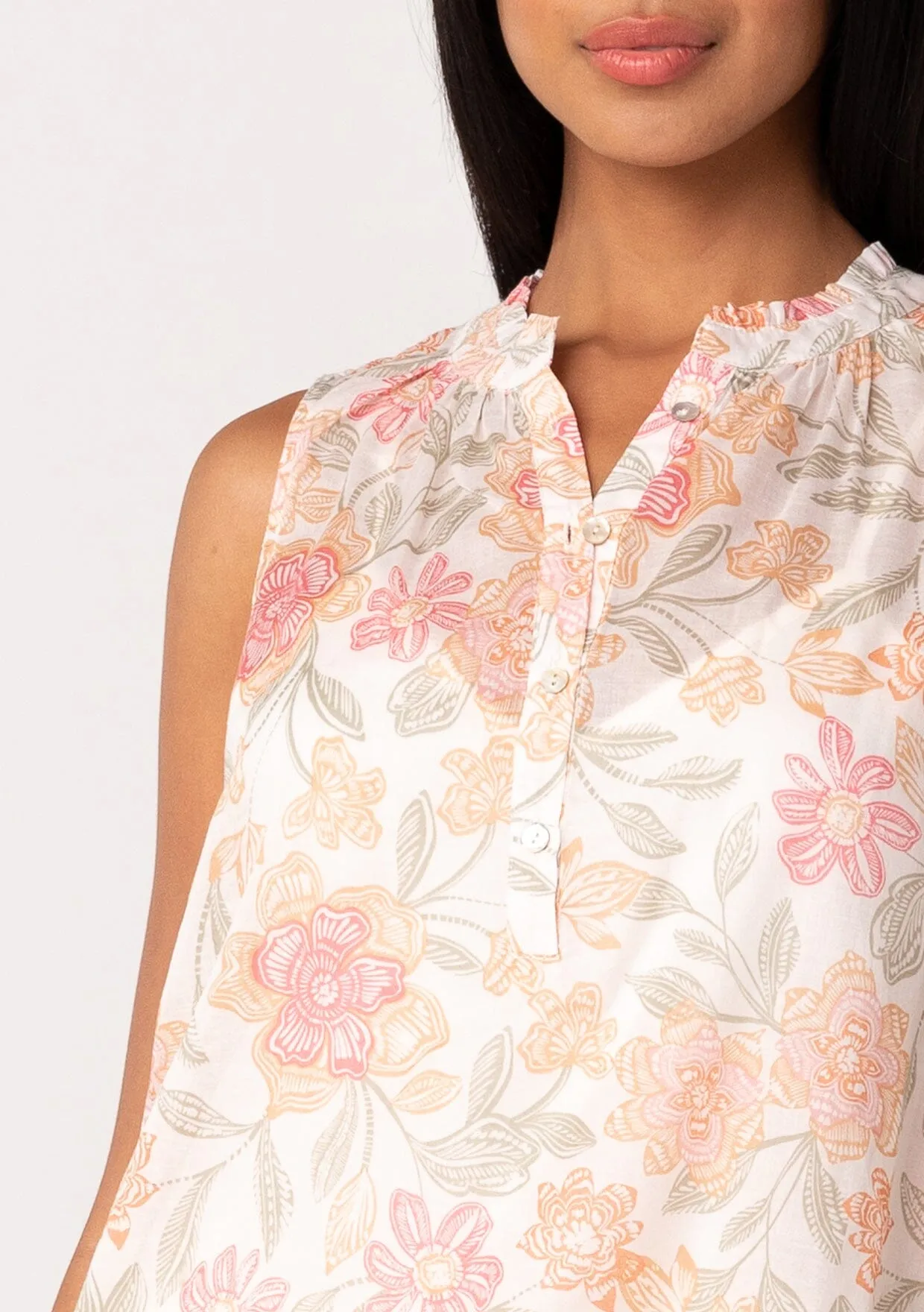 Sami Button Front Tank Top