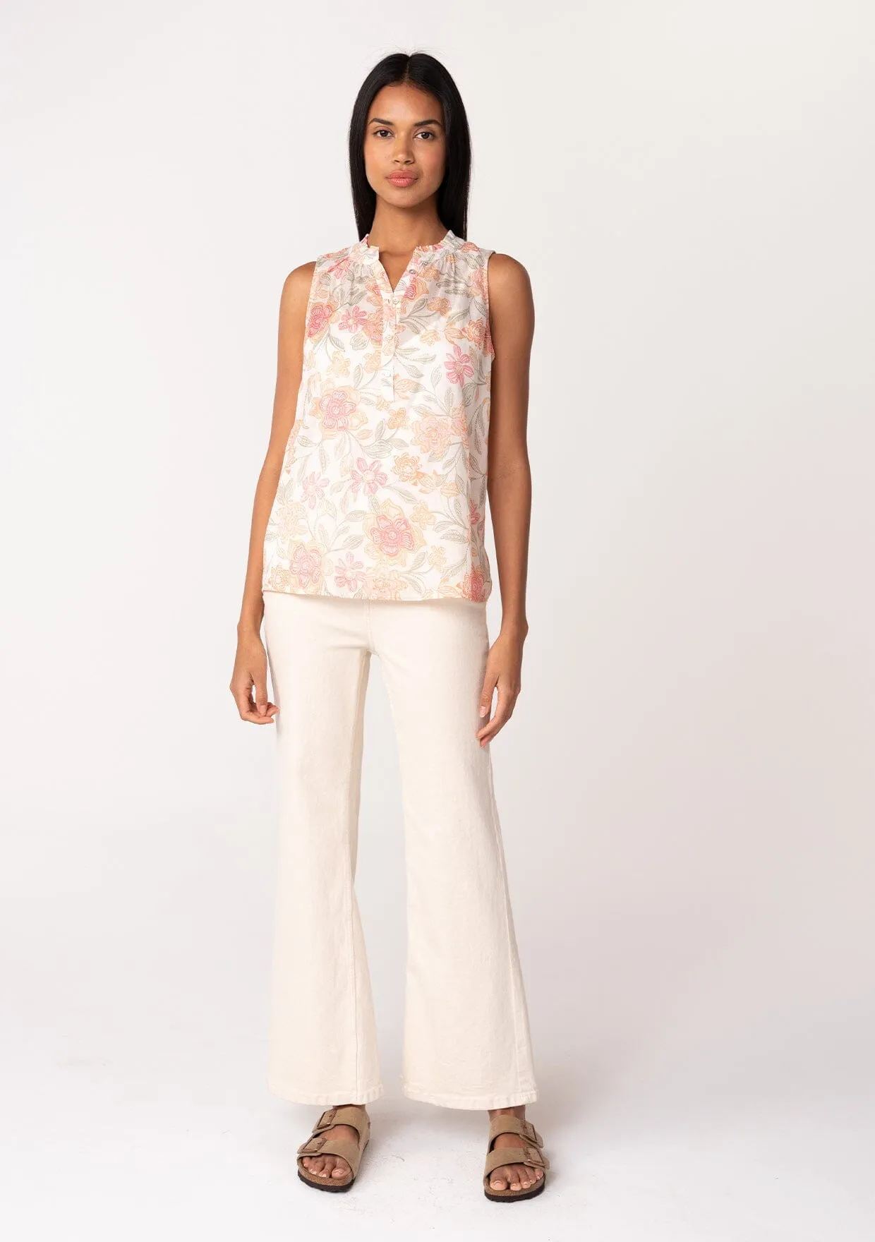 Sami Button Front Tank Top