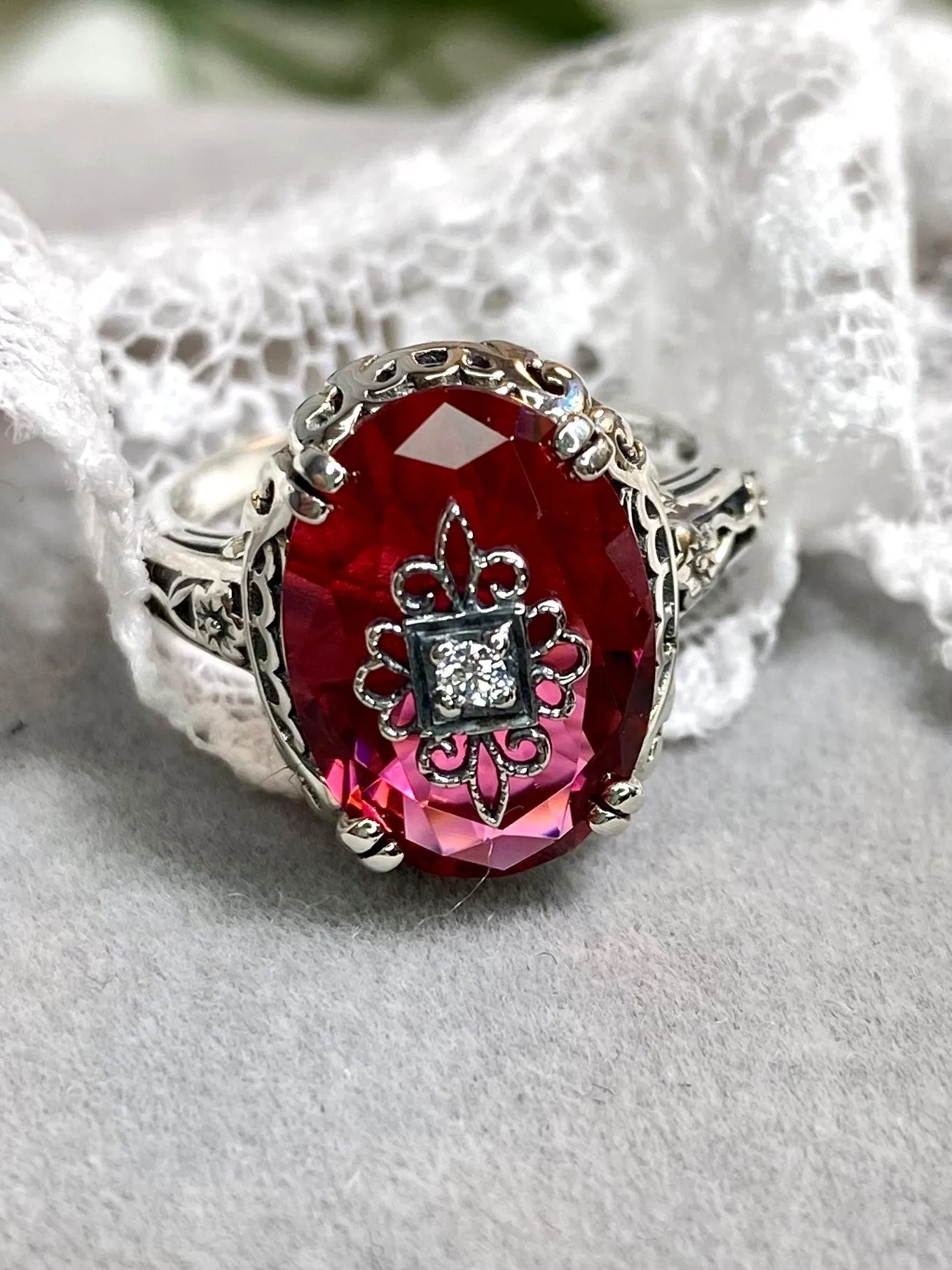 Save 15% on Pink Topaz Jewelry Set, Sterling Silver Embellishment, Edwardian Jewelry #S70e
