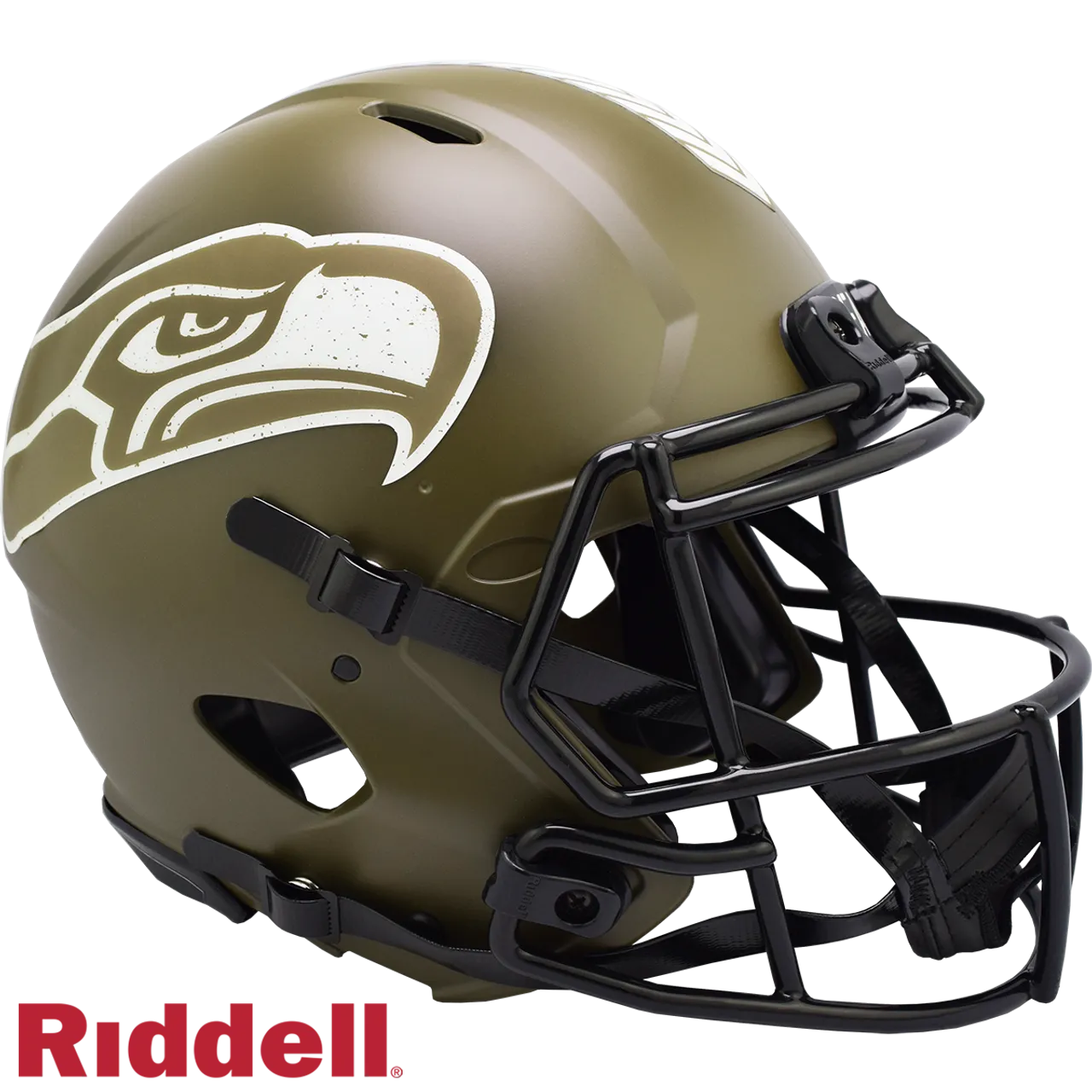 Seattle Seahawks Helmet Riddell Authentic Full Size Speed Style Salute To Service