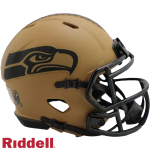 Seattle Seahawks Helmet Riddell Replica Mini Speed Style Salute To Service 2023