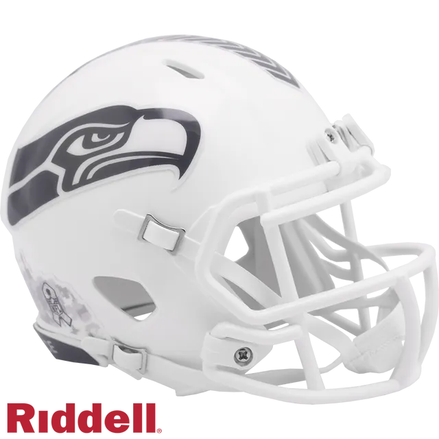 Seattle Seahawks Helmet Riddell Replica Mini Speed Style Salute To Service 2024