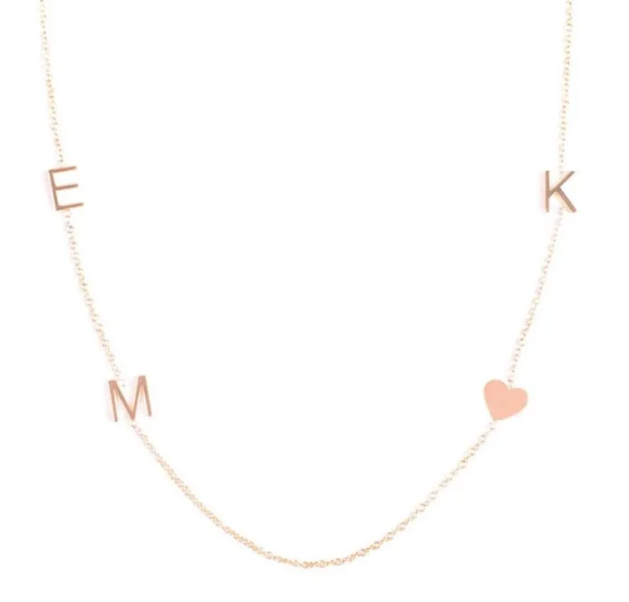 Sideways Initial Necklace