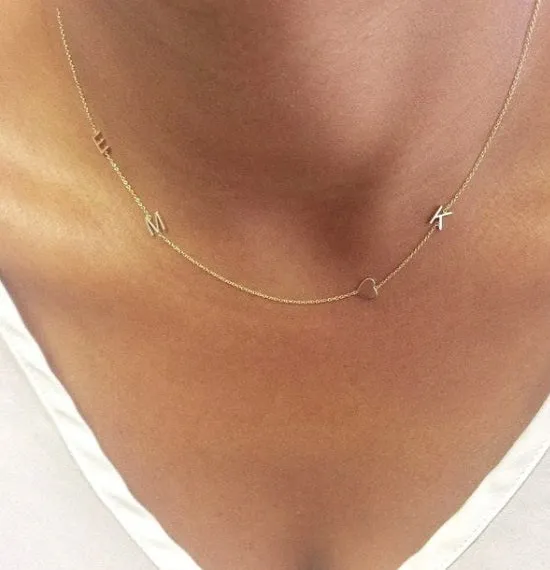 Sideways Initial Necklace