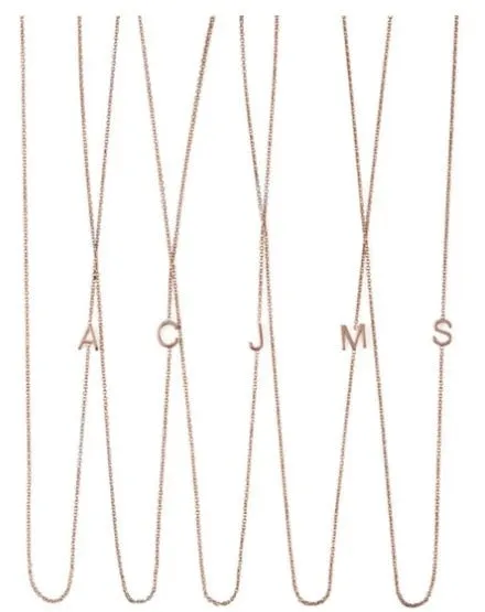 Sideways Initial Necklace