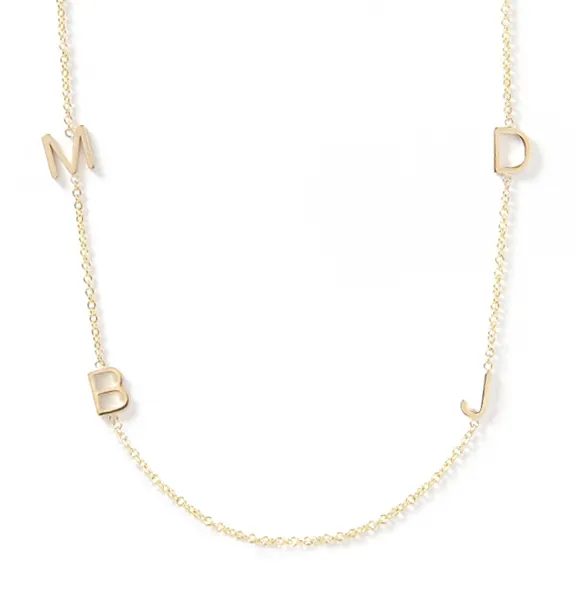 Sideways Initial Necklace
