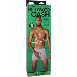 Signature Cocks Hollywood Cash 11 inches Cock With Removable Vac-U-Lock Suction Cup - Chocolate