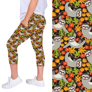 Sloth Safari Deluxe Pocket Capri