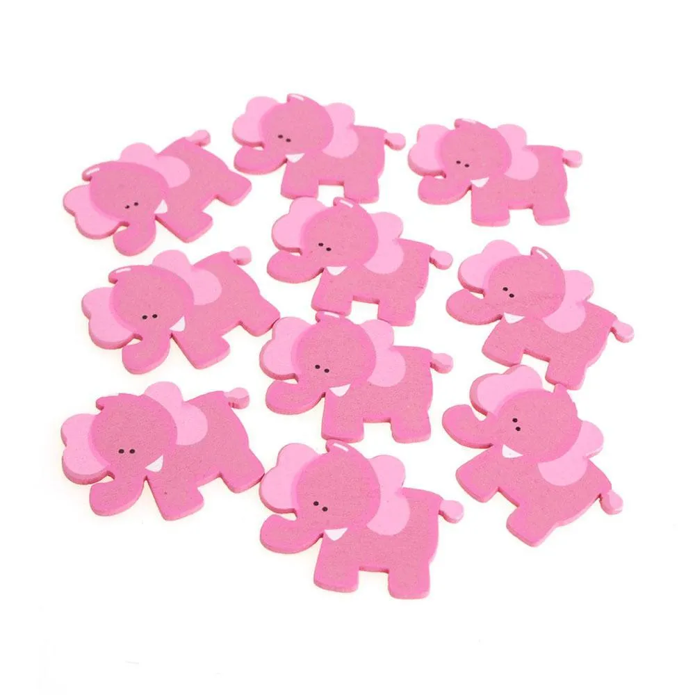 Small Elephant Animal Wooden Baby Favors, 1-1/4-inch