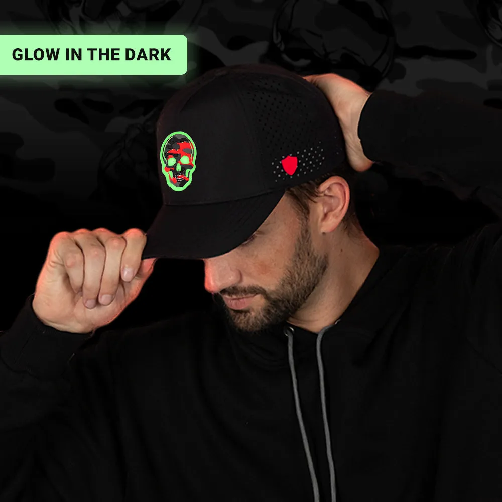 Special Edition Performance Snapback | Skull Fire Military Camo | Black