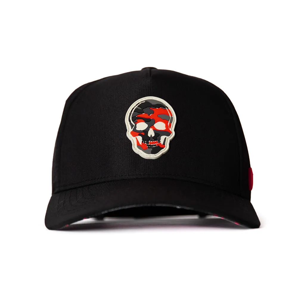 Special Edition Performance Snapback | Skull Fire Military Camo | Black