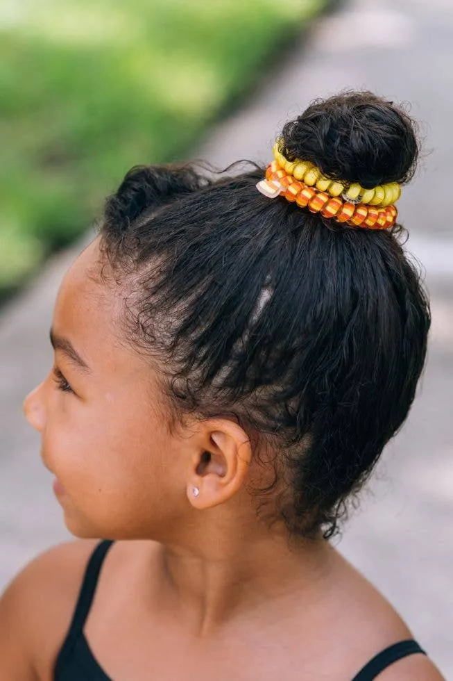 Spiral Hair Coils | Mixed Set | Candy Corn