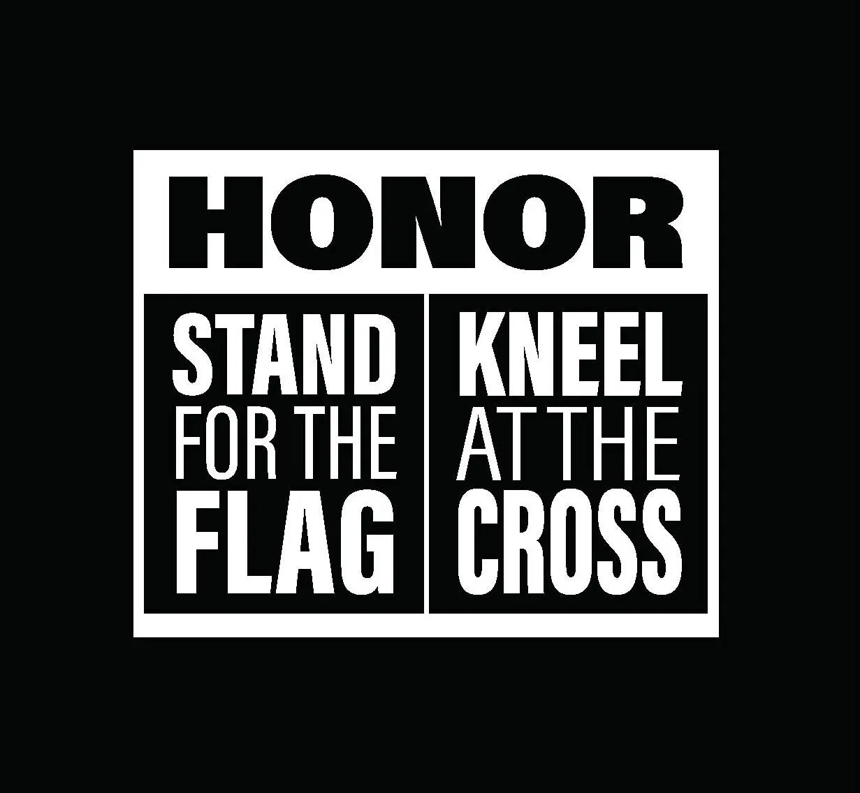 Stand before the flag and kneel before the cross   Christian T-Shirt