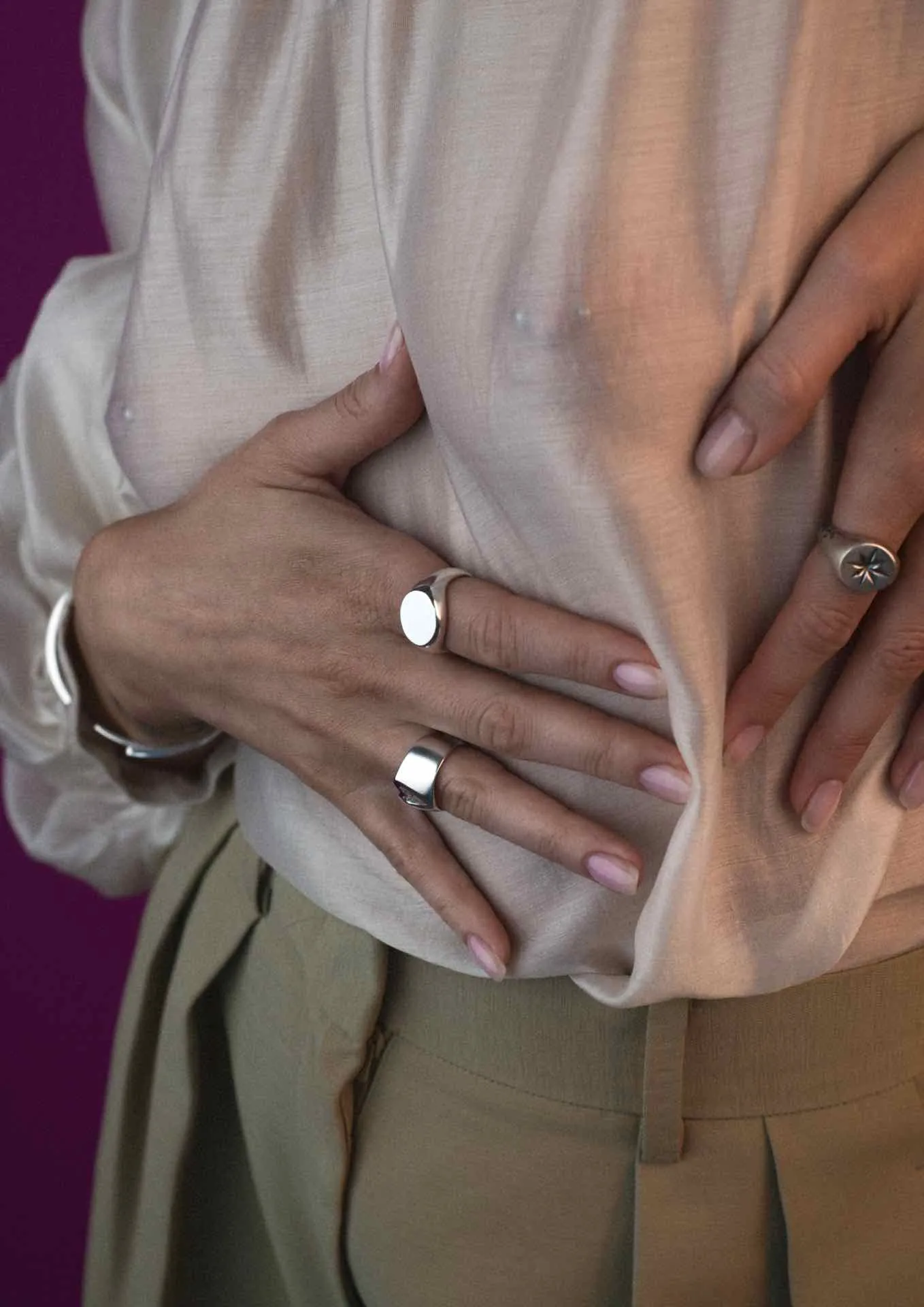 Star Signet Ring Silver