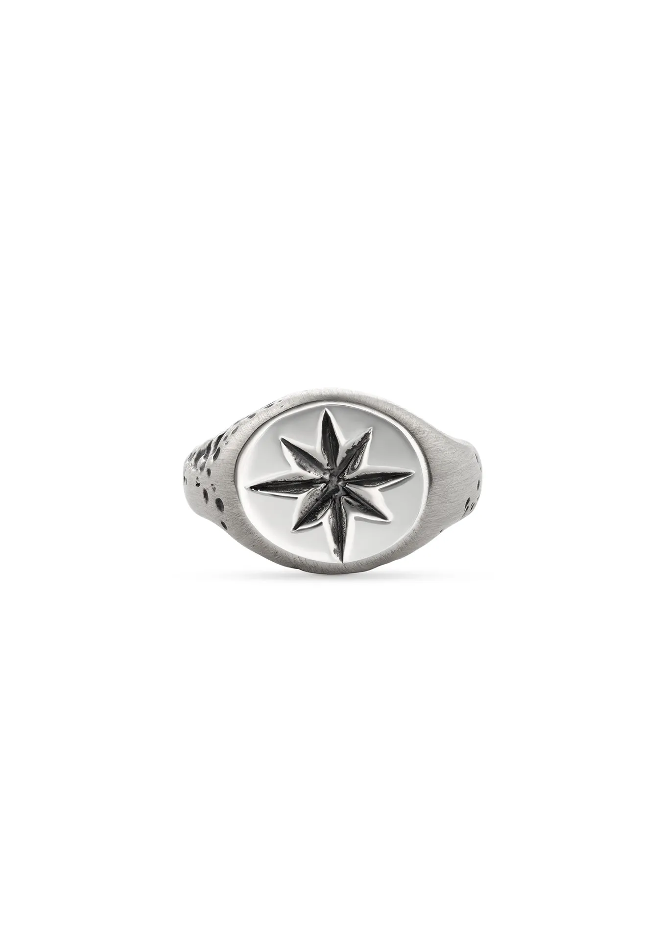 Star Signet Ring Silver