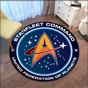 Star Trek Logo Area Round Rug Decorative living room Carpet Door Mat Bath Mat Souvenier Home Decoration carpets for living room