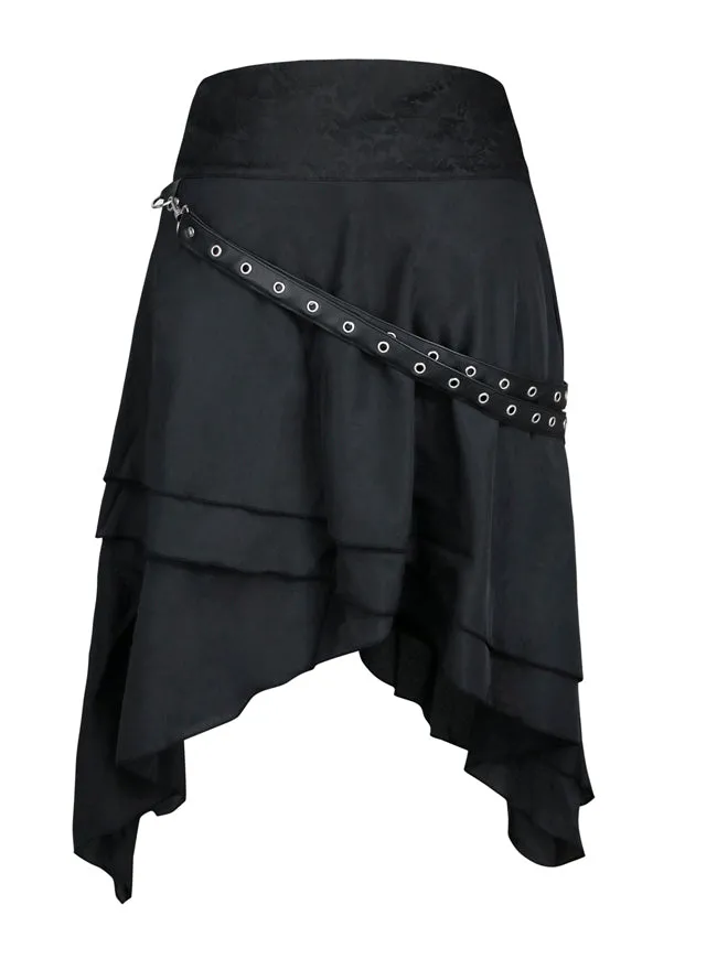 Steampunk Victorian Retro Multi Layered High Low Pirate Party Skirt