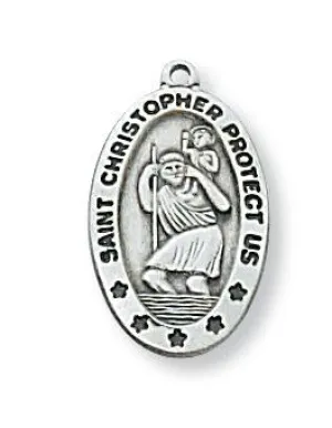 Sterling Silver St Christopher 3/4"
