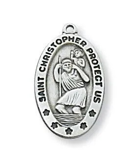 Sterling Silver St Christopher 3/4"