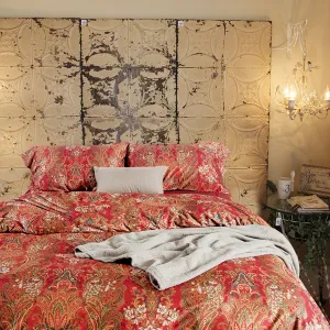 Stunning amazing Quality King Boho Paisley Print Duvet Cover & Shams by Eikei Home! Retails $256 