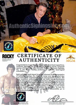 Sylvester Stallone Autographed ROCKY III Italian Stallion Boxing Robe ASI Certified