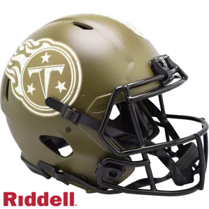 Tennessee Titans Helmet Riddell Authentic Full Size Speed Style Salute To Service