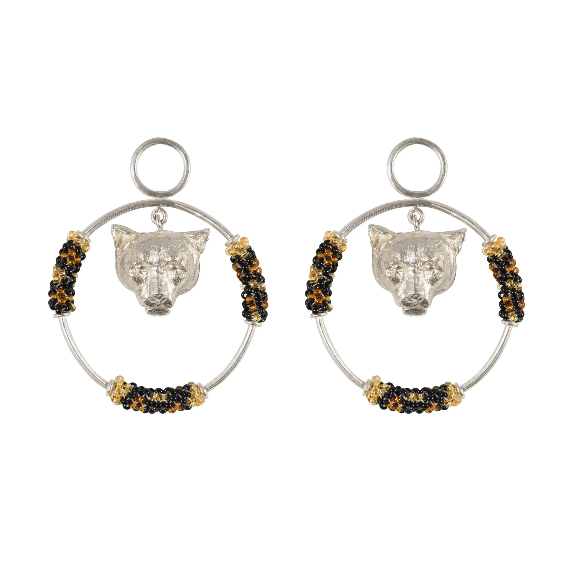 The Jaguar and The moon Earrings