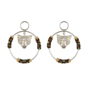 The Jaguar and The moon Earrings